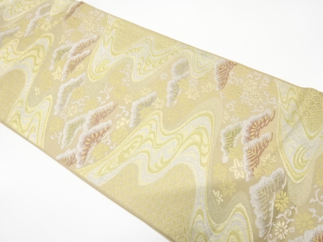 Japanese Kimono / Antique / Fukuro Obi Combined weave